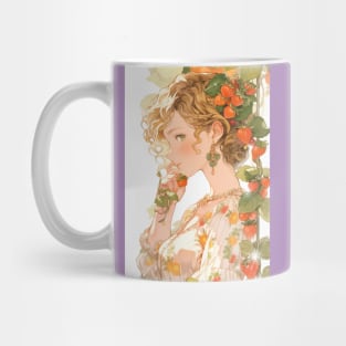 Cute anime girl - strawberry lover anime girl Mug